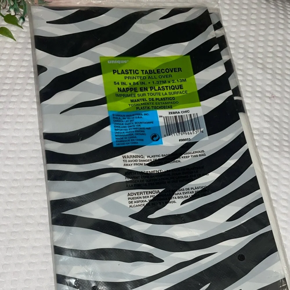 Zebra Print Tablecover